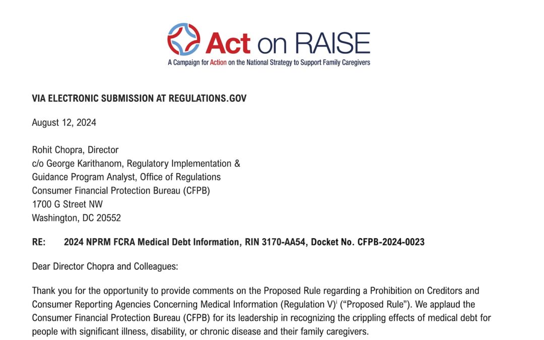 CFPB Caregiver Medical Debt letter (2024)