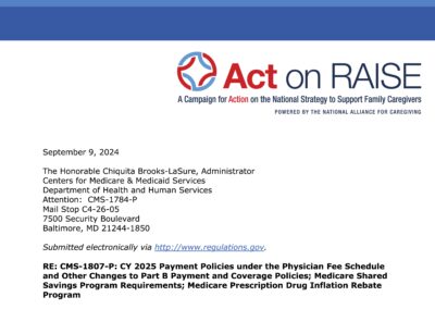 CMS-1807-P: CY 2025 Act on RAISE Comment Letter